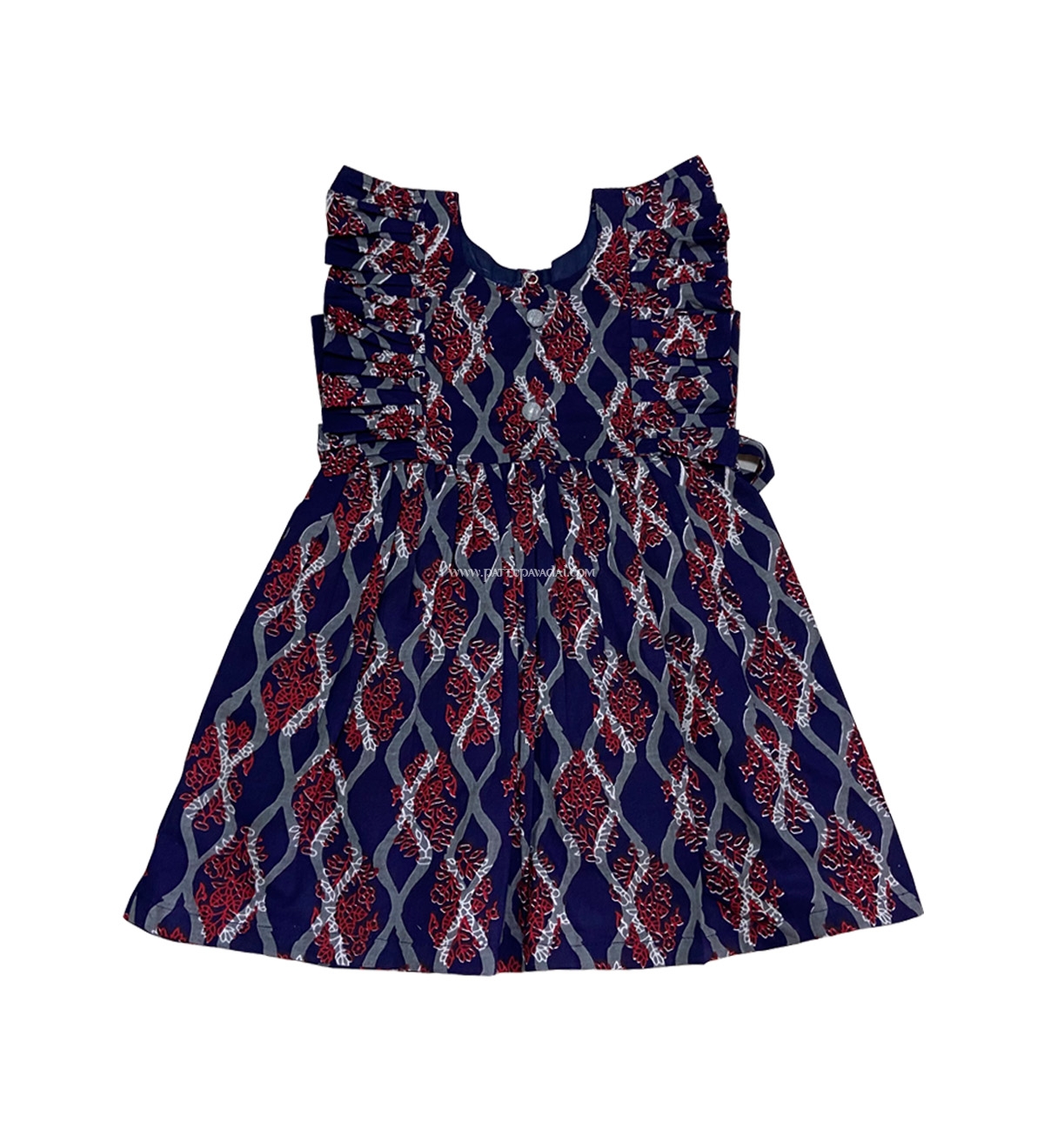 Grey and Navy Blue Frock