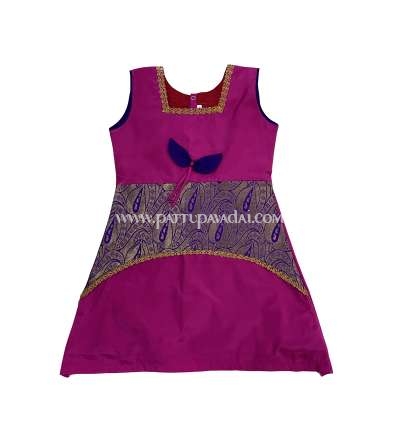 Pattu Frock Pink and Violet