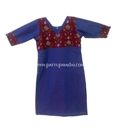 Pure cotton Blue and Red Kurti