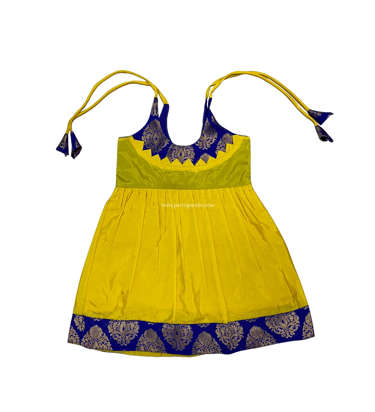 Silk Frock Blue and Yellow