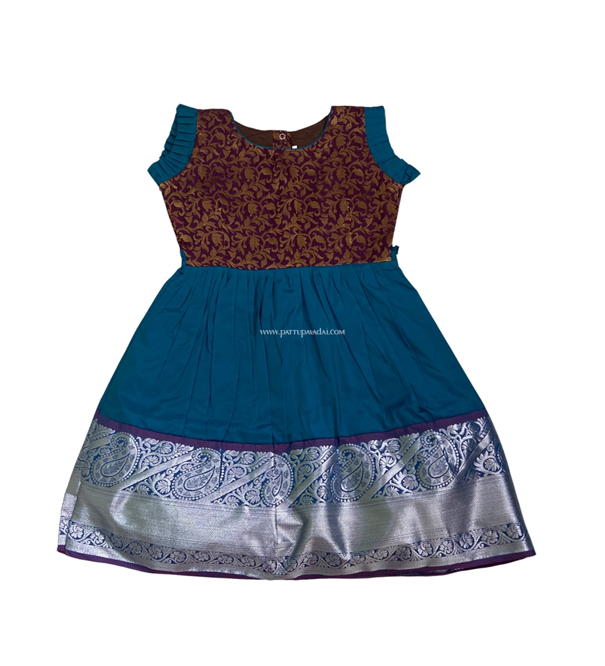 Silk Frock Blue and Magenta