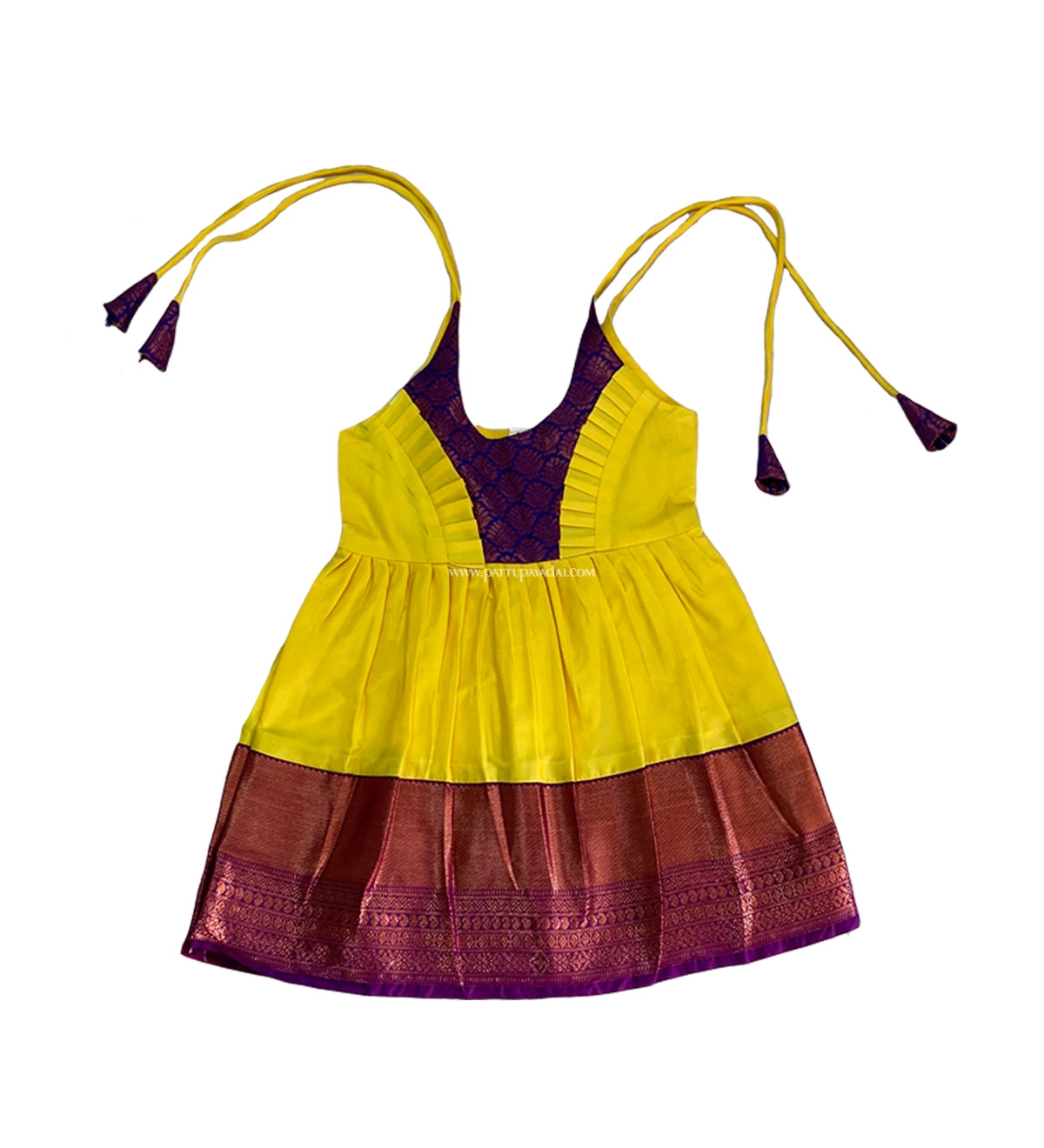 Silk Frock Violet and Yellow