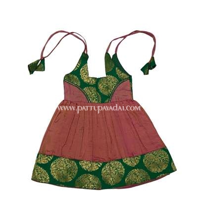 Pure Silk Frocks Green and Pink