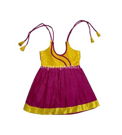 Silk Frock Yellow and Pink