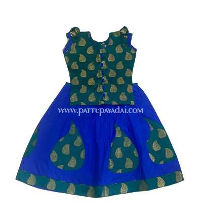 Silk Cotton Blue Skirt and Ramar Green Top