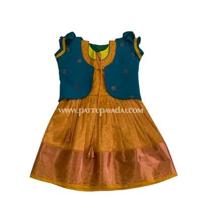 Silk Frock Yellow with Shrugs